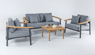 Лаунж зона ДЕСКАНТО с двухместным диваном, садовая мебель