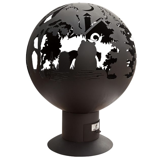 Очаг шар с лазерной резкой Firecup Ежик в тумане 