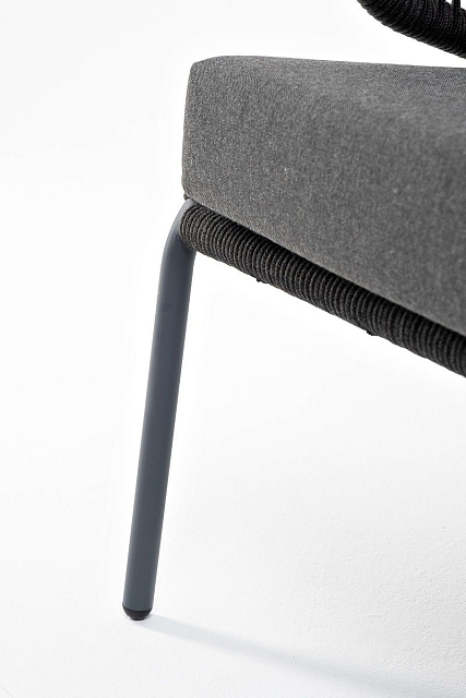 Диван 4SIS Милан 3-местный из роупа Цвет: тёмно-серый 