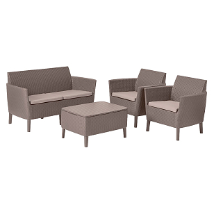 Лаунж зона Keter Salemo set капучино, садовая мебель