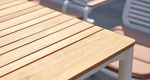 Стол обеденный деревянный Tagliamento Armona белый, садовая мебель