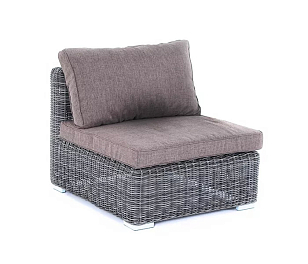 Прямой модуль 4SIS Лунго, цвет графит, садовая мебель