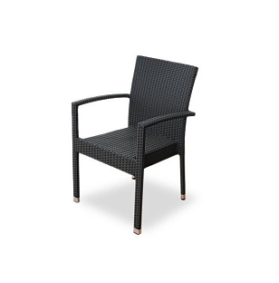 Плетеный стул Joygarden Milano черный для дачи Плетеный стул Joygarden Milano черный, садовая мебель