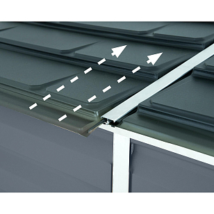 Cарай из поликарбоната Palram Skylight Pent 4x6 Dark Grey для сада и загородного дома Cарай из поликарбоната Palram Skylight Pent 4x6 Dark Grey, уличное оборудование