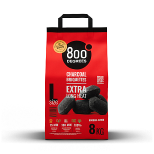 Угольные брикеты 800 DEGREES EXTRA LONG HEAT, 8 КГ для приготовления пищи Угольные брикеты 800 DEGREES EXTRA LONG HEAT, 8 КГ для сада
