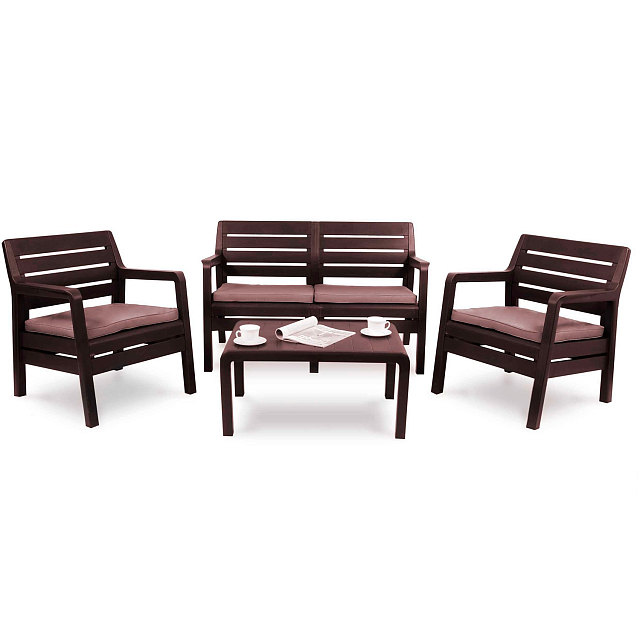 Лаунж зона Keter Delano set коричневый 