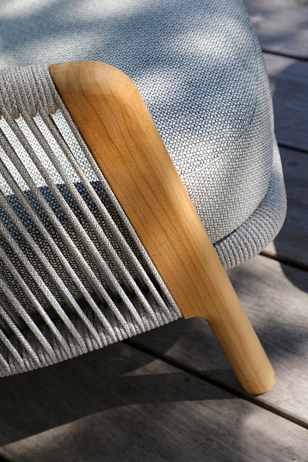 Лаунж зона (диван и столики) Brafritid Avesta серый, тик/алюминий/веревка, садовая мебель