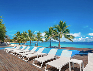 Шезлонг-лежак Siesta Contract Tropic Цвет: белый, садовая мебель