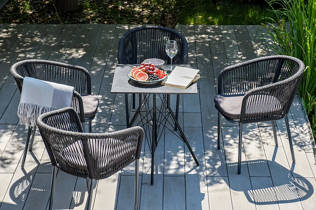 Интерьерный стол 4SIS Конте квадратный 63 Цвет: серый гранит 