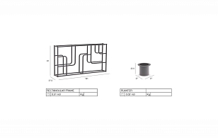 Стеллаж цветочный с кашпо Brafritid Skara белый, садовая мебель