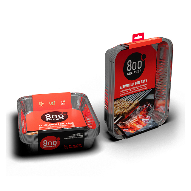Алюминиевые поддоны 800 Degrees Foil Pans XL-size, 10 шт