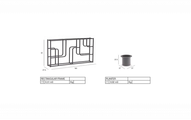 Стеллаж цветочный с кашпо Brafritid Skara белый 