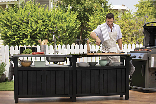 Барбекю кухня Keter Unity Chef коричневый, садовая мебель