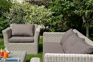 Лаунж зона 4SIS Капучино, цвет бежевый для дачи Лаунж зона 4SIS Капучино, цвет бежевый, садовая мебель