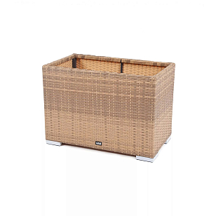 Кашпо 4SIS Лунго, цвет соломенный, уличное оборудование