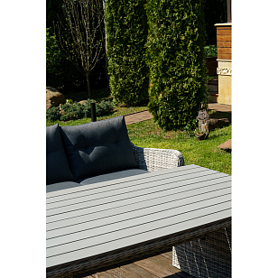 Лаунж зона Lite Venezia (3х-местный диван, стол, 2 кресла) Цвет: серый, садовая мебель