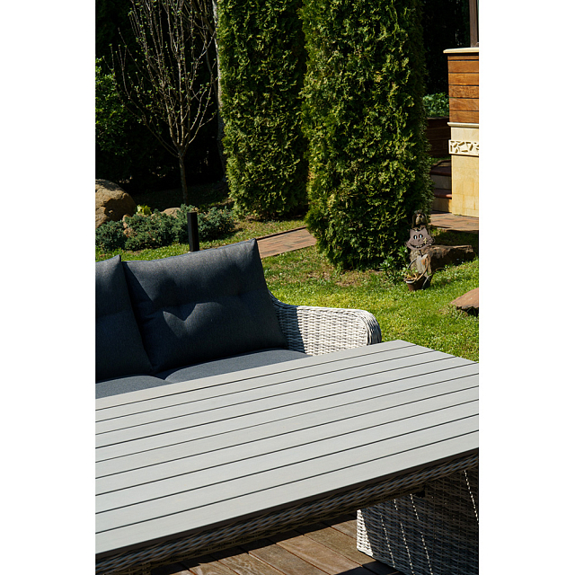 Лаунж зона Lite Venezia (3х-местный диван, стол, 2 кресла) Цвет: серый 