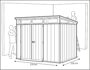 Пластиковый сарай Keter Artisan 9x7 для сада и загородного дома Пластиковый сарай Keter Artisan 9x7, уличное оборудование