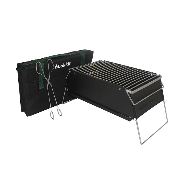 переносной угольный гриль-мангал с сумкой lokkii