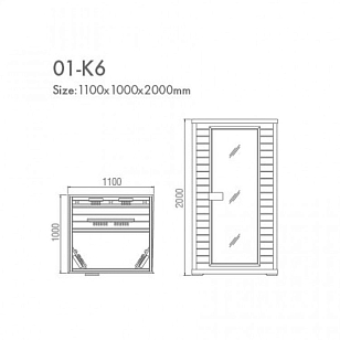 Инфракрасная сауна KOY H01-K6 для дачи Инфракрасная сауна KOY H01-K6, товары для загородного дома