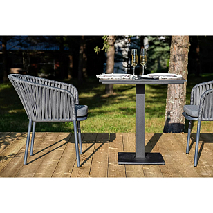 Обеденная группа 4SIS Каффе на 2 персоны, столешница "серый гранит" для дачи Обеденная группа 4SIS Каффе на 2 персоны, столешница "серый гранит", садовая мебель
