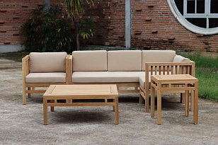 Комплект из тика Lite Carano с подушками, садовая мебель