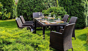 Обеденная группа Joygarden Mykonos темно-коричневый, садовая мебель