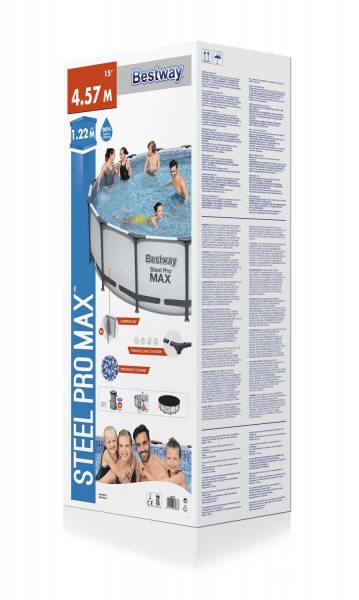 Бассейн каркасный Bestway Steel Pro Мах Ø457 х 122 для серфинга