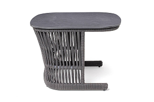 Журнальный стол 4SIS Лугано, темно-серый муар, столешница серый гранит, садовая мебель