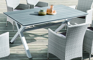 Стол алюминиевый Joygarden Aroma светло-серый