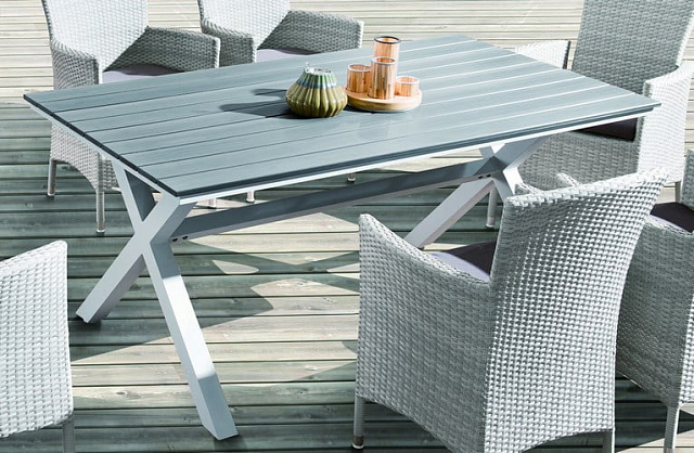 Стол алюминиевый Joygarden Aroma светло-серый 