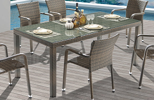 Плетеный стол Joygarden Rome 180 см, садовая мебель