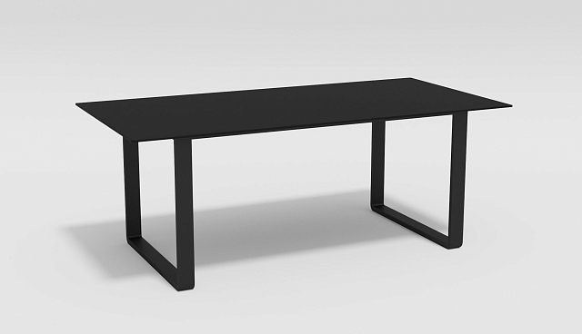 Обеденная зона Gardenini Voglie Carbon 180 Черный со стульями Voglie Armrest 