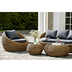 Лаун-зона 4SIS Барселона, цвет соломенный, садовая мебель