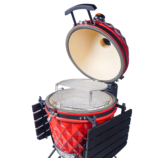 гриль керамический diamond egg xl pro цвет: красный