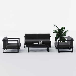 Лаунж зона Gardenini Villino Grey, садовая мебель