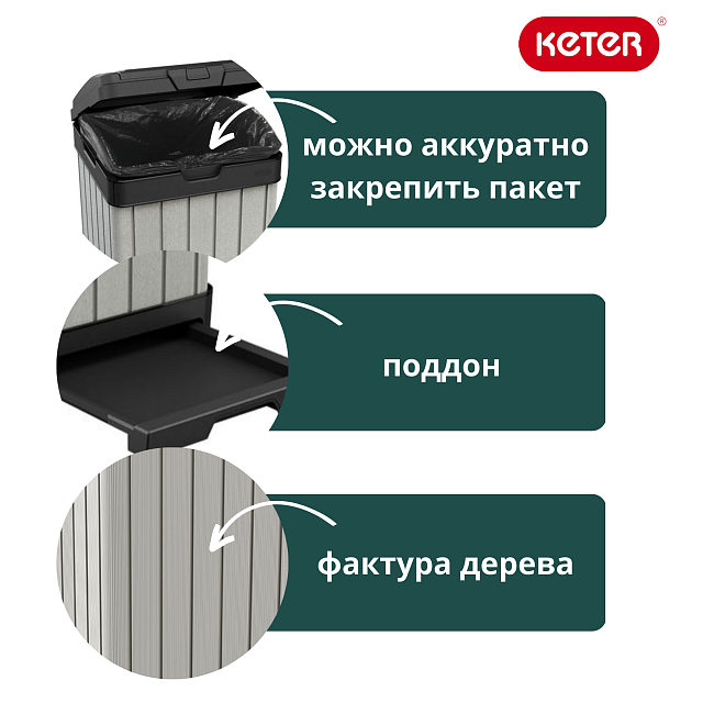 Мусорный бак Keter Балтимор 125L 