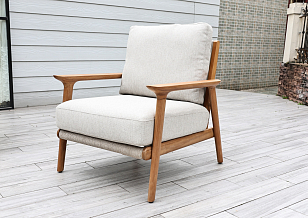 Лаунж зона 4SIS Копенгаген 5-местная, цвет светло-серый, каркас под дерево, садовая мебель