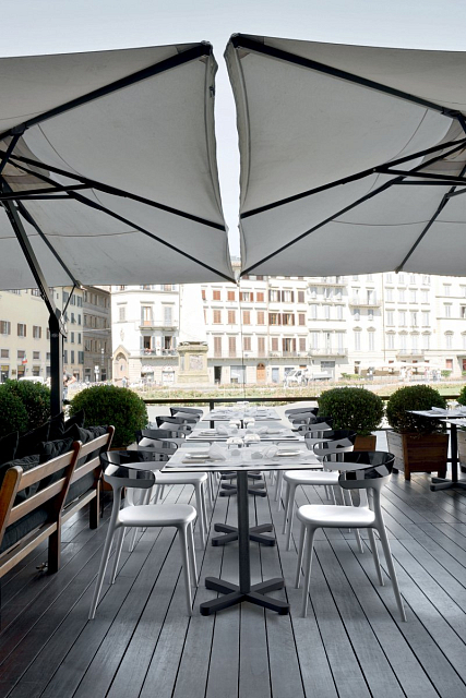 Кресло пластиковое Papatya Luna Цвет: белый, черный 