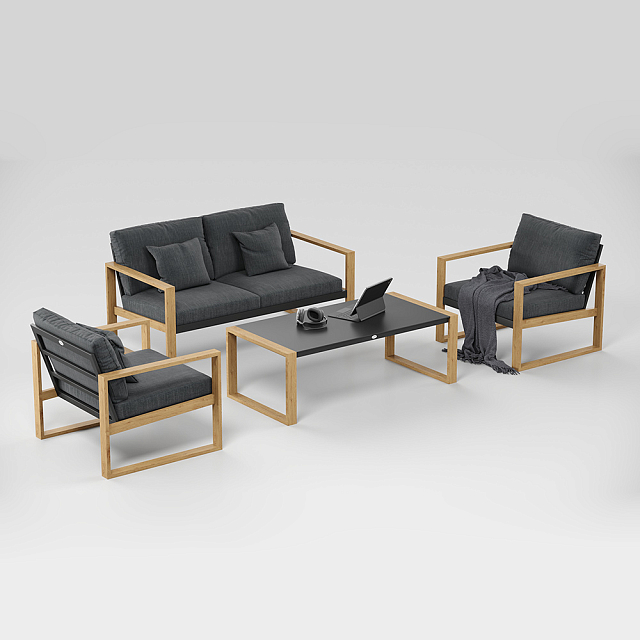 Лаунж зона Gardenini Premium Elegante Carbon Anthracite 