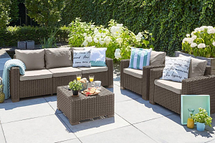 Диван Keter California 3 капучино, садовая мебель