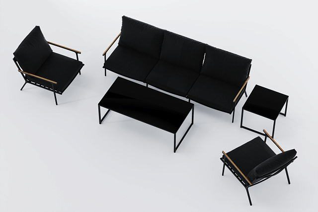 Лаунж зона Gardenini Calma Long Карбон / Антрацит 