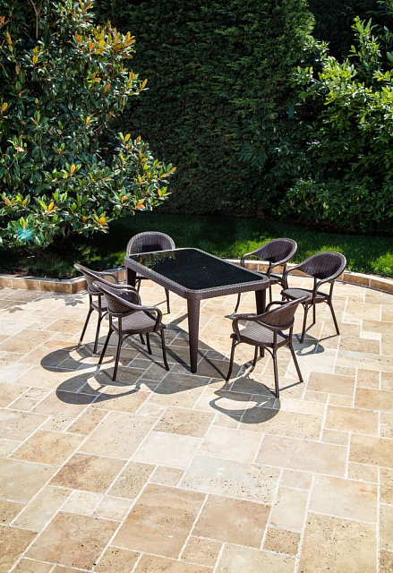 Стол Osaka со стеклянным верхом 90 х 150 Цвет Антрацит 