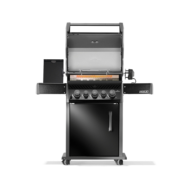 гриль газовый napoleon rogue 425 rsb (с конфоркой и вертелом)
