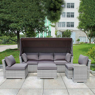 Комплект мебели из искусственного ротанга Lite Tenica Grey, садовая мебель
