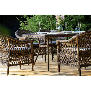 Обеденная группа 4SIS Амароне на 6 персоны, цвет коричневый, садовая мебель