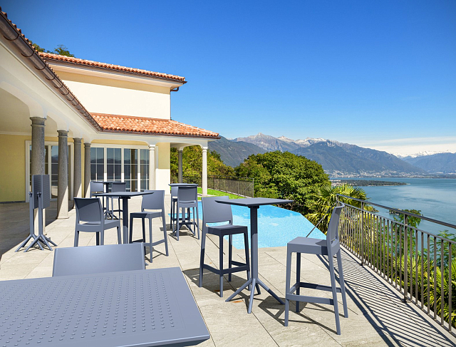 Стул барный Siesta Contract Maya Bar 75 Цвет: темно-серый 