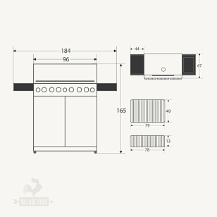 Гриль газовый Weber Summit E-670 GBS, (Цвет: черный)