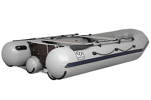 Лодка ПВХ Фрегат 390 FM Light Jet/L/S серая для хобби и пикника
