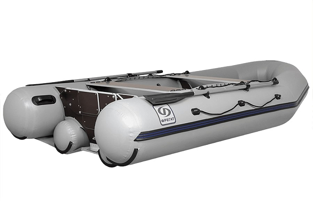 Лодка ПВХ Фрегат 390 FM Light Jet/L/S серая